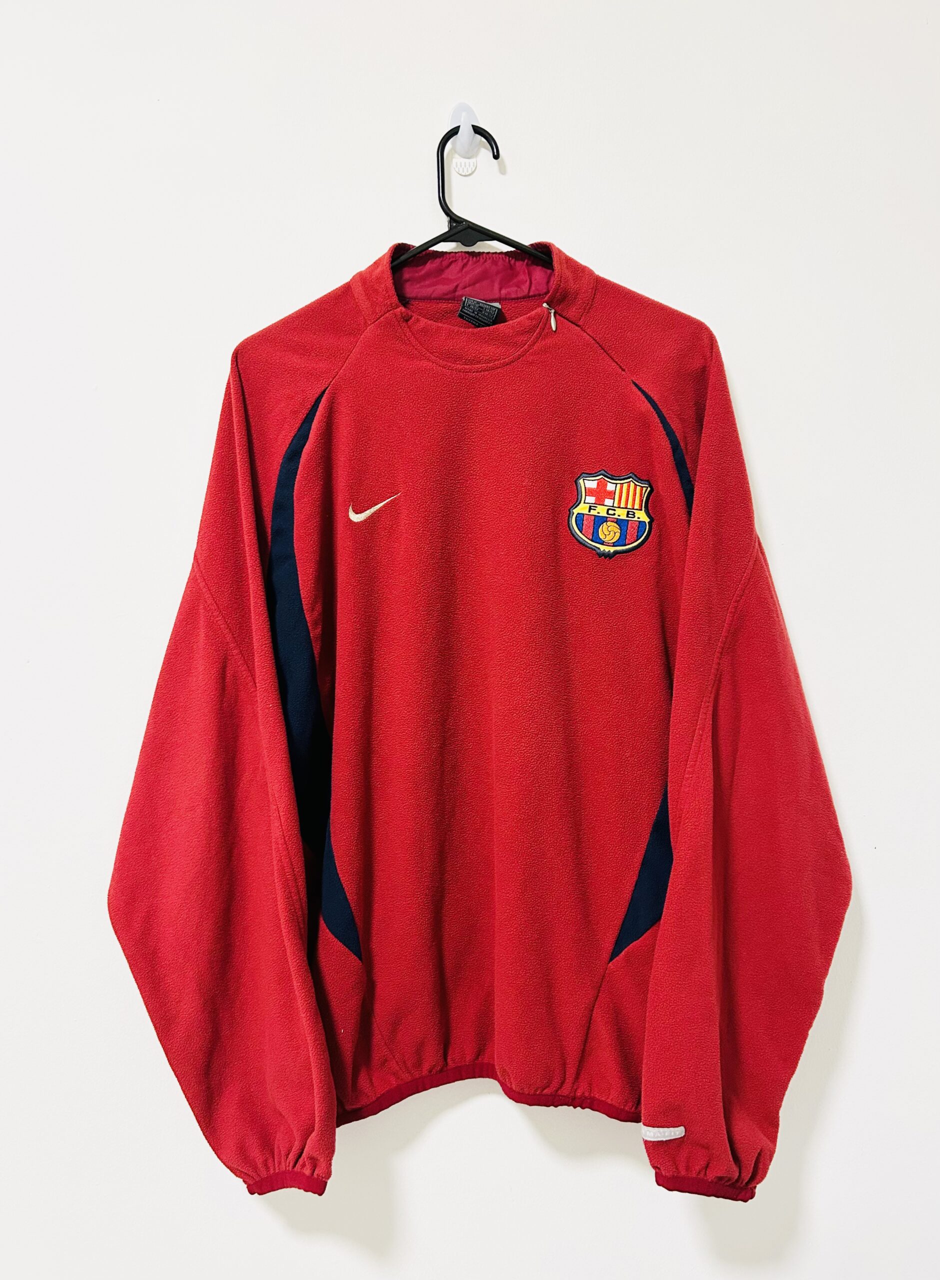 Fc Barcelona 2000/01 half zip-up crew neck M